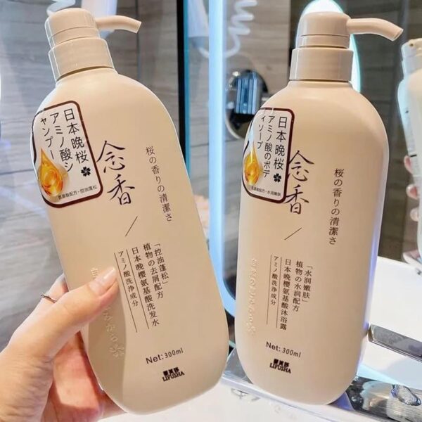 شامبو ساكورا الياباني - original japanese sakura shampoo - غصون مارت - ghusoonmart - شامبو شعر - شامبو شعر أصلي